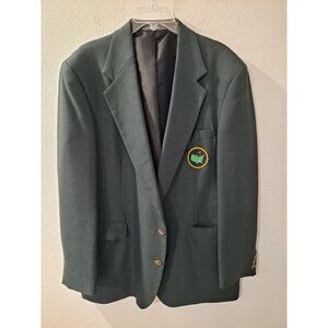 Haggar Masters Golf Men's Green Sports Coat Blazer Patch Classic Iconic, 46R